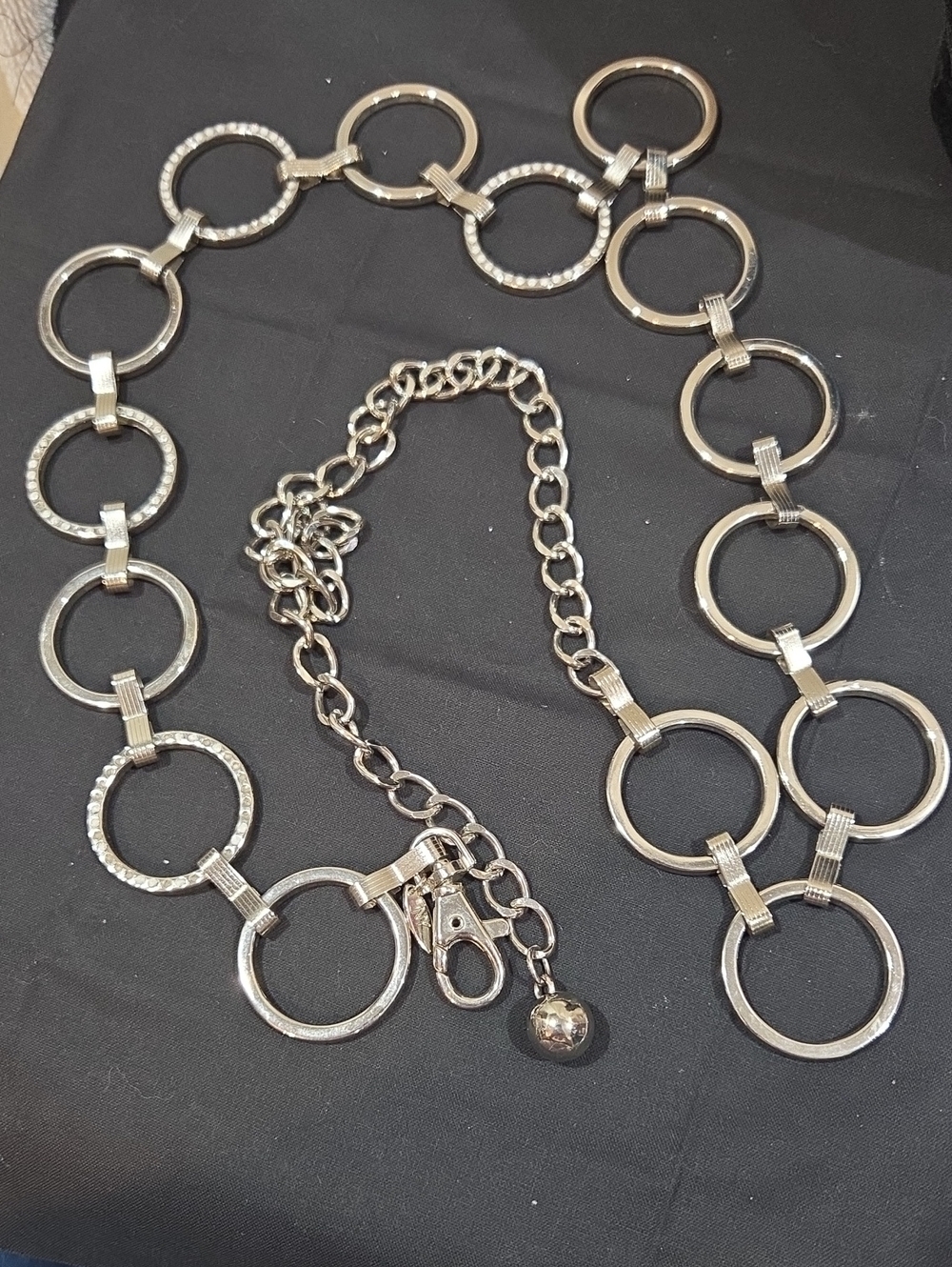 NY SILVER-TONE ROUND LINK BELT